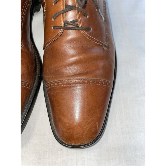 Pitti Shoes Firenze Italy Captoe Dress Shoes Mens Sz 9.5 M Brown Leather Oxfords